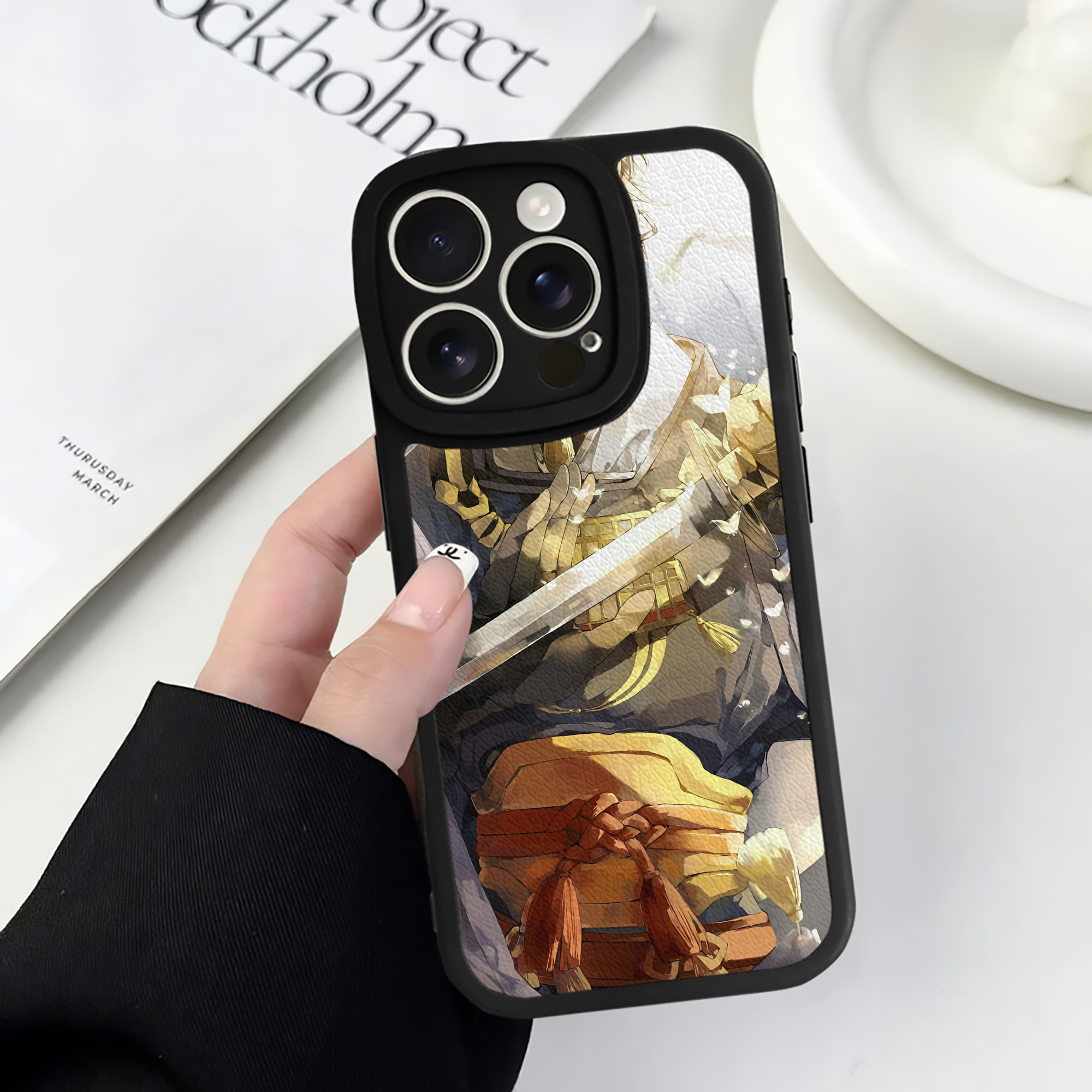（画像用） 刀剣乱舞 Touken Ranbu 【iPhone 16シリーズ対応】シリコンスマホケース（レザー調） 材質：シリコン